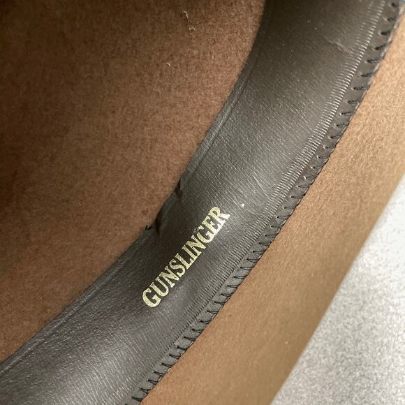 Dorfman Pacific Gunslinger Hat Green Wool Felt Leather Band Concho Thunderbird 7 - Picture 12 of 14